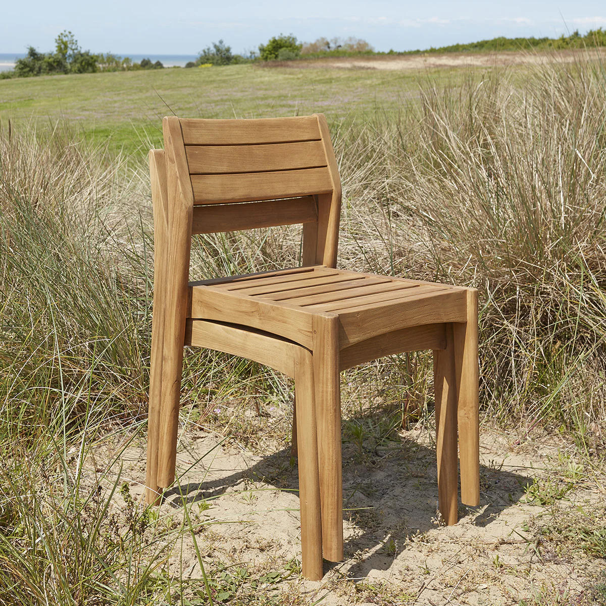 Chaise de jardin en teck massif recyclé - Image 6