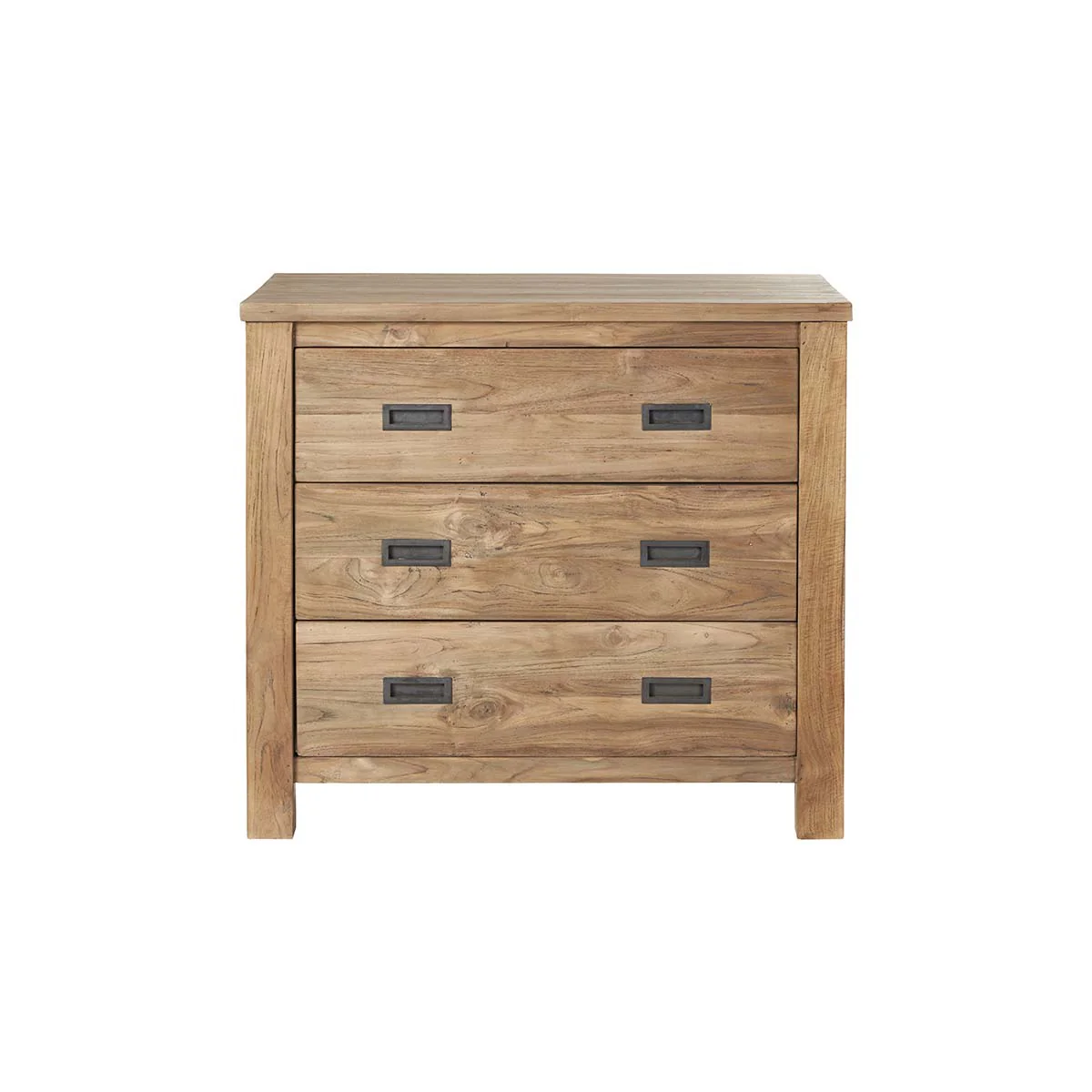 Commode en teck massif recyclé 90 cm - Image 2