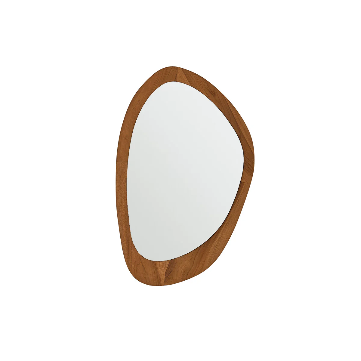 Miroir organique en bois de teck 90x60 cm - Image 2
