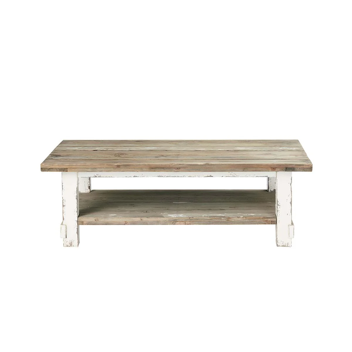 Table basse en bois recyclé massif 140 cm - Image 2